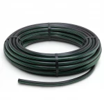 HDPE Plastic Coil Pipe  Nominal Pressure 6 Bar [PE 63] OD 110 mm  SDR 17.6  Color Black with Green Stripes | Almona Factory