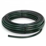 HDPE Plastic Coil Pipe  Nominal Pressure 6 Bar [PE 63] OD 160 mm  SDR 17.6  Color Black with Green Stripes | Almona Factory