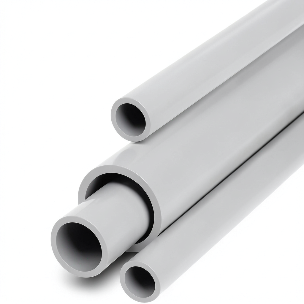 مواسير UPVC جدول 80 مقاس ¼ 1 إنش سمك 4.85 مم لون رمادي فاتح