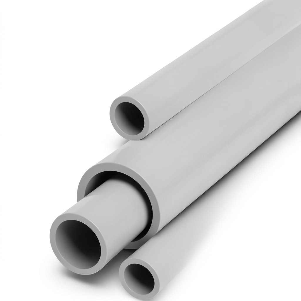 UPVC Pipes Schedule 80 Size 2 Inch Thickness 5.54 mm Light Gray