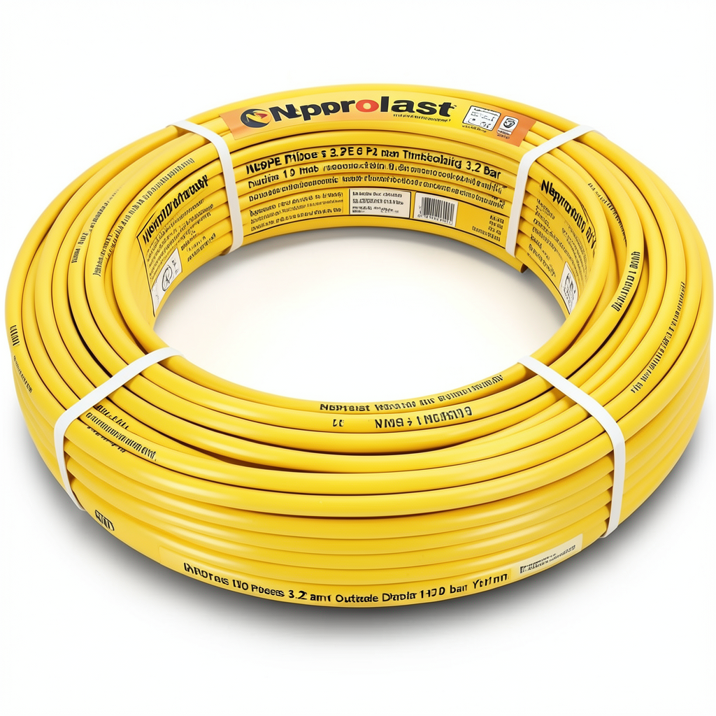 أنابيب HDPE نيبروبلاست PE 80 ضغط 3.2 بار قطر خارجي 75 مم سمك 1.9 مم لون أصفر | نيبروبلاست