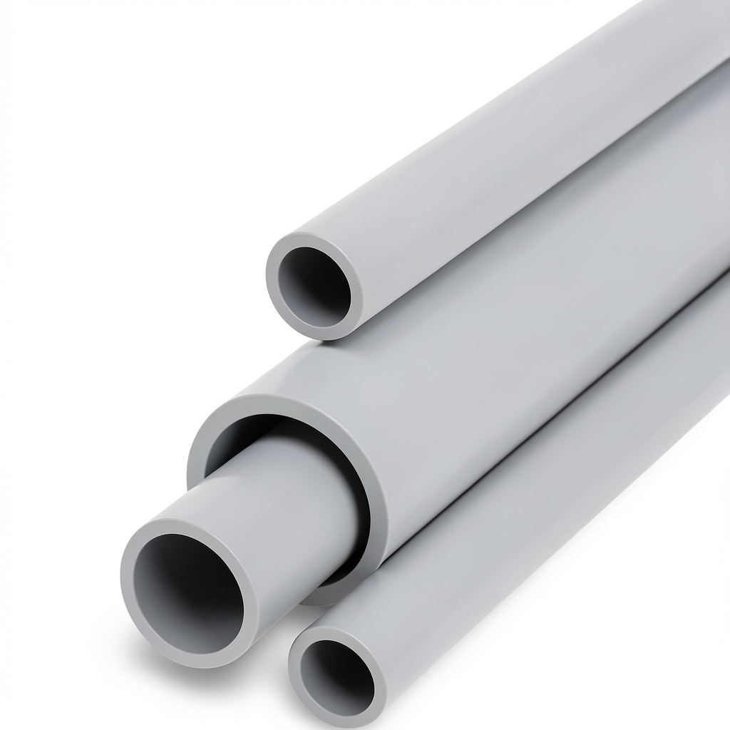 مواسير UPVC جدول 80 مقاس 3 إنش سمك 7.62 مم لون رمادي فاتح