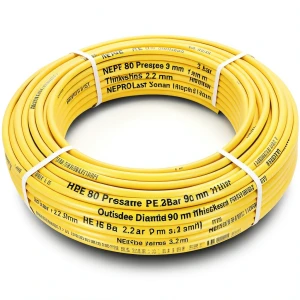 HDPE Pipes PE 80 Pressure 3.2 Bar Outside Diameter 90 mm Thickness 2.2 mm Yellow | NEPROPLAST
