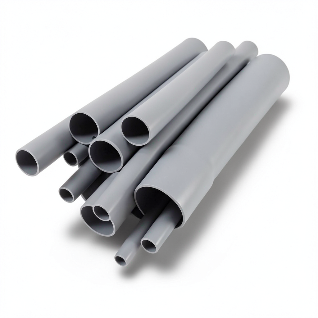 مواسير UPVC ضغط 10 بار قطر خارجي 25 مم سمك 1.5 مم لون رمادي