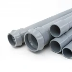 مواسير UPVC الوطنية ضغط 10 بار  قطر خارجي 125 مم سمك 4.8 مم لون رمادي