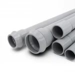 مواسير UPVC الوطنية ضغط 10 بار  قطر خارجي 140 مم سمك 5.4 مم لون رمادي