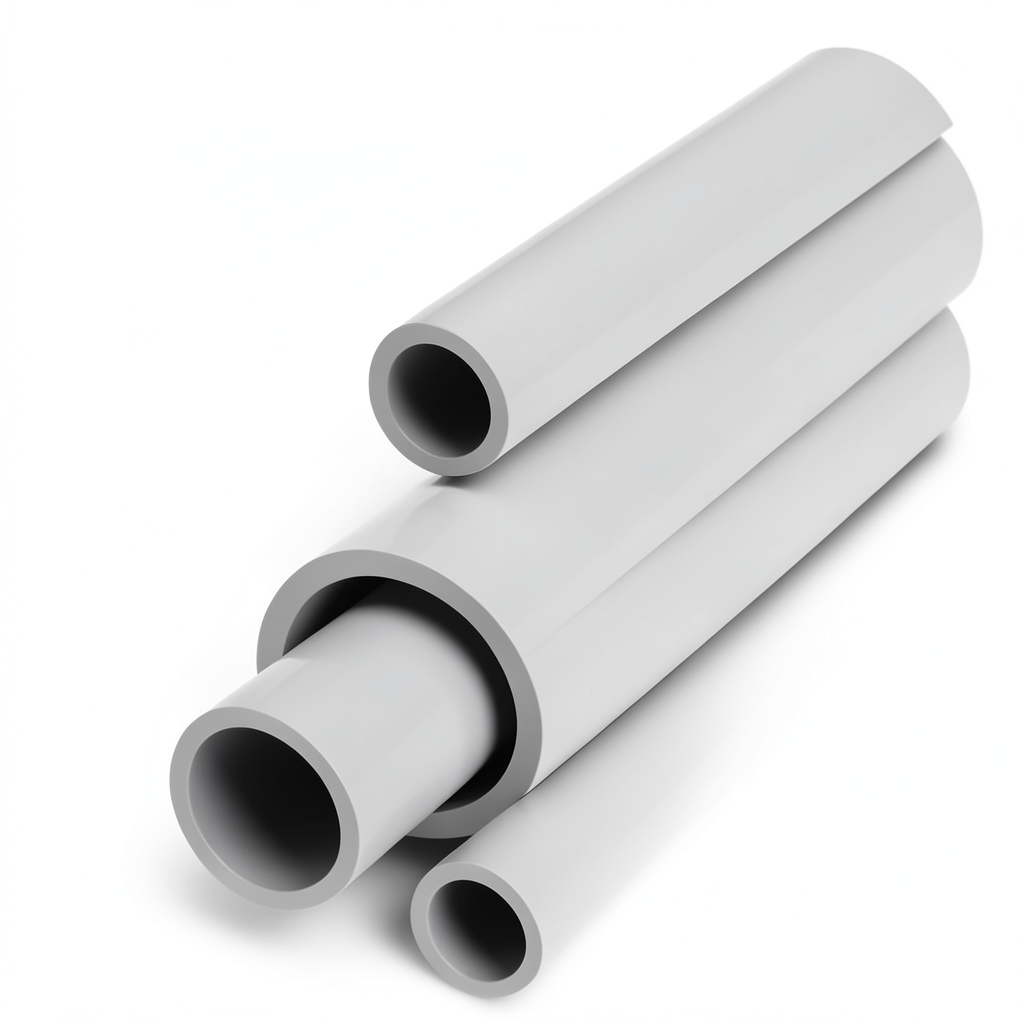 مواسير UPVC جدول 80 مقاس 1 إنش سمك 4.55 مم لون رمادي فاتح