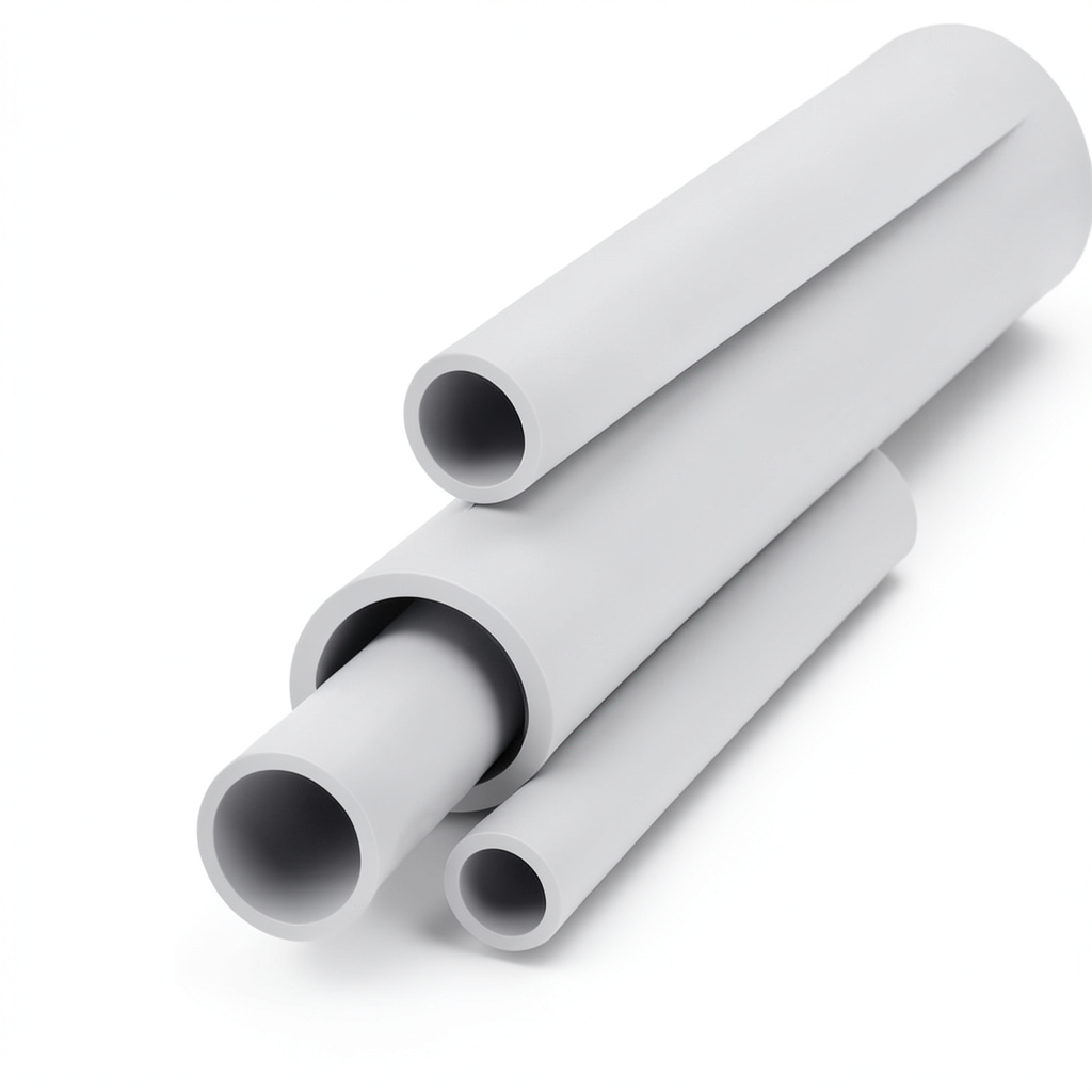 أنابيب UPVC جدول 80 مقاس ½ 1 إنش سمك 5.08 مم لون رمادي فاتح