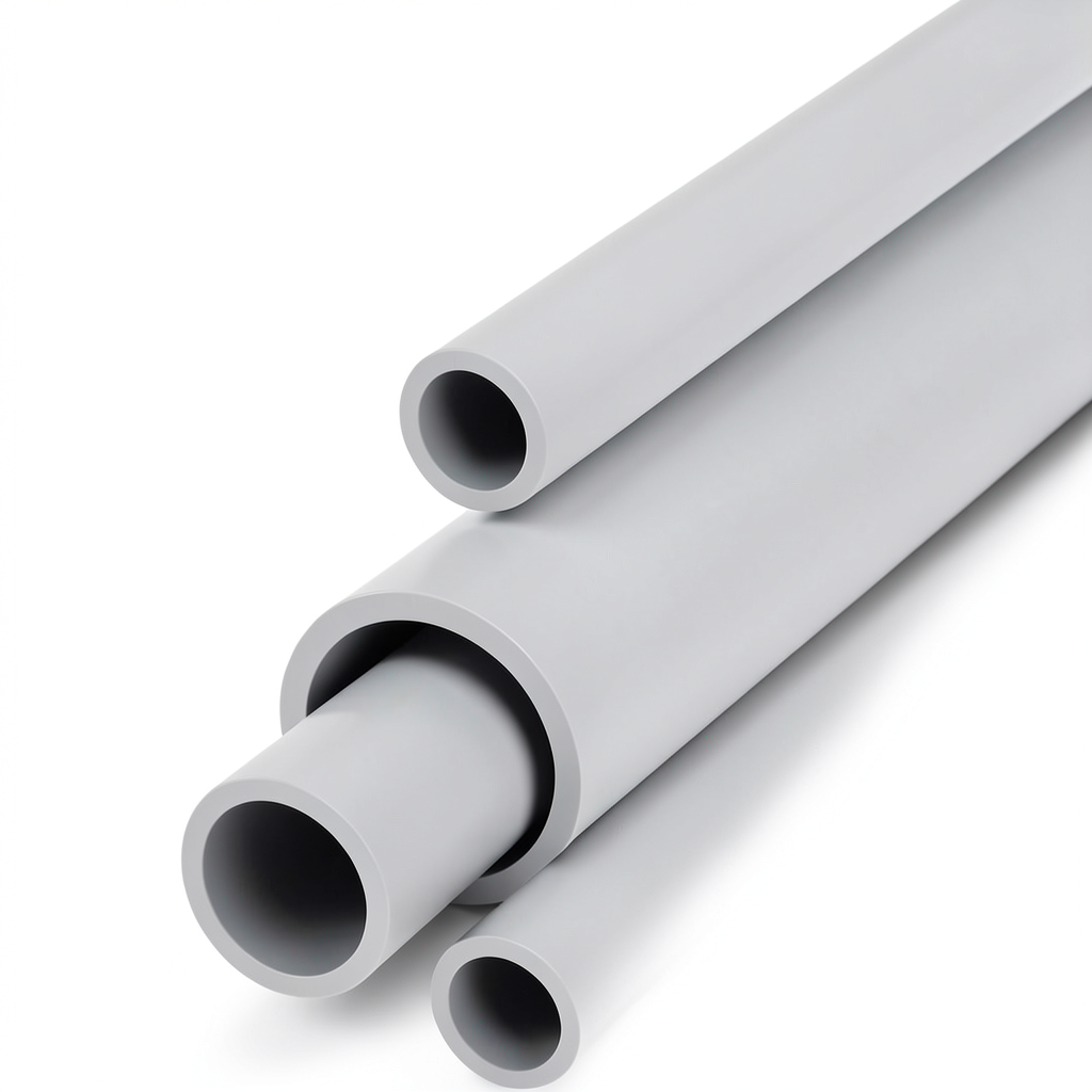 UPVC Pipes Schedule 80 Size 3 Inch Thickness 7.62 mm Light Gray