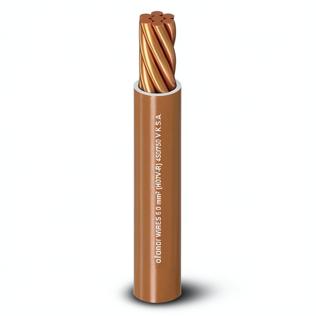Stranded Electric Wire 450/750V Copper Conductor PVC Insulation 6mm2 300ft | Al Fanar