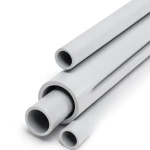 مواسير UPVC جدول 80 مقاس 8 إنش سمك 12.7 مم لون رمادي فاتح
