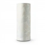 Leaf patterned wallpaper, pale beige color, length 10 m, width 1.06 m, model 5405 