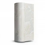 Leaf patterned wallpaper, pale beige color, length 10 m, width 1.06 m, model 5405 
