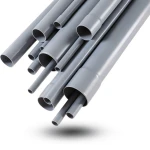 مواسير UPVC ضغط 10 بار قطر خارجي 50 مم سمك 2.4 مم لون رمادي