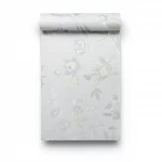 Floral wall covering pale gray color, length 10m, width 0.53m, model 28841