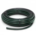 HDPE Plastic Coil Pipe  PN 10 Bar [PE 63] OD 125 mm  SDR 11  Color Black with Green Stripes | Almona Factory