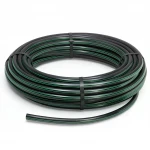 HDPE Plastic Coil Pipe  PN 10 Bar [PE 63] Outside Diameter 90 mm  SDR 11  Color Black with Green Stripes | Almona Factory