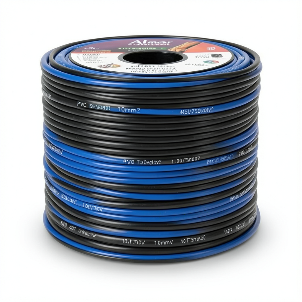 سلك نحاس مجدول معزول PVC، جهد 450/750 فولت، مقاس 10mm2، طول 300 قدم | شركة الفنار