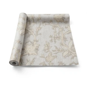 Floral Wallpaper 10m x 1.06m Beige Color, Model 38003