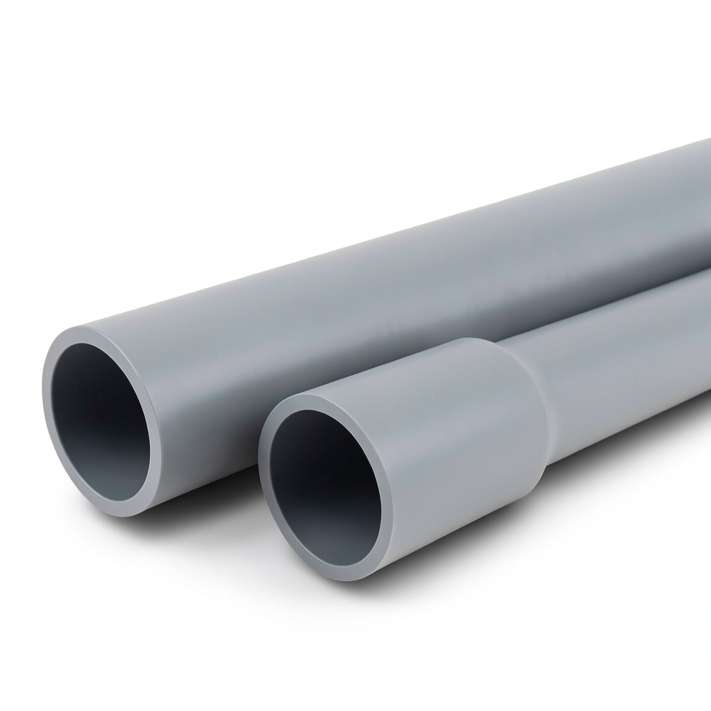 UPVC Pipes Sewage/Drainage System 140 mm Size, 3.5 mm Thickness, Gray