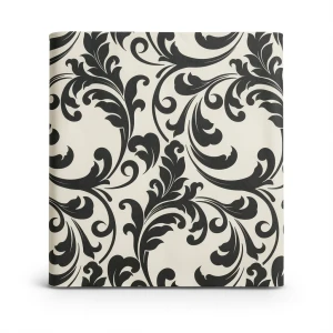 Italian Wallpaper Patterned Design Light Beige with Black, Size 10m x 0.70m