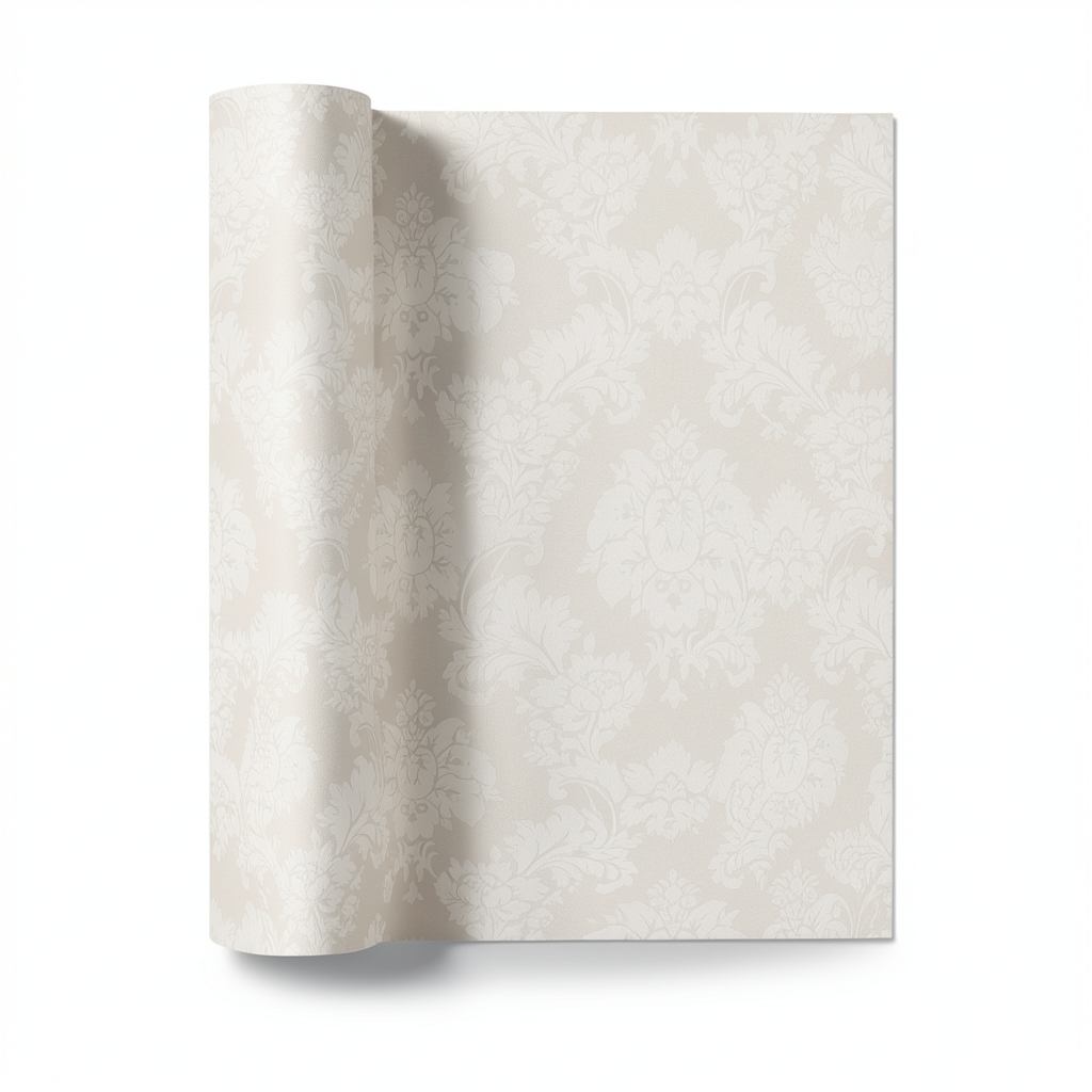 German Classic Wallpaper 10m x 0.53m Light Beige, Model 440553