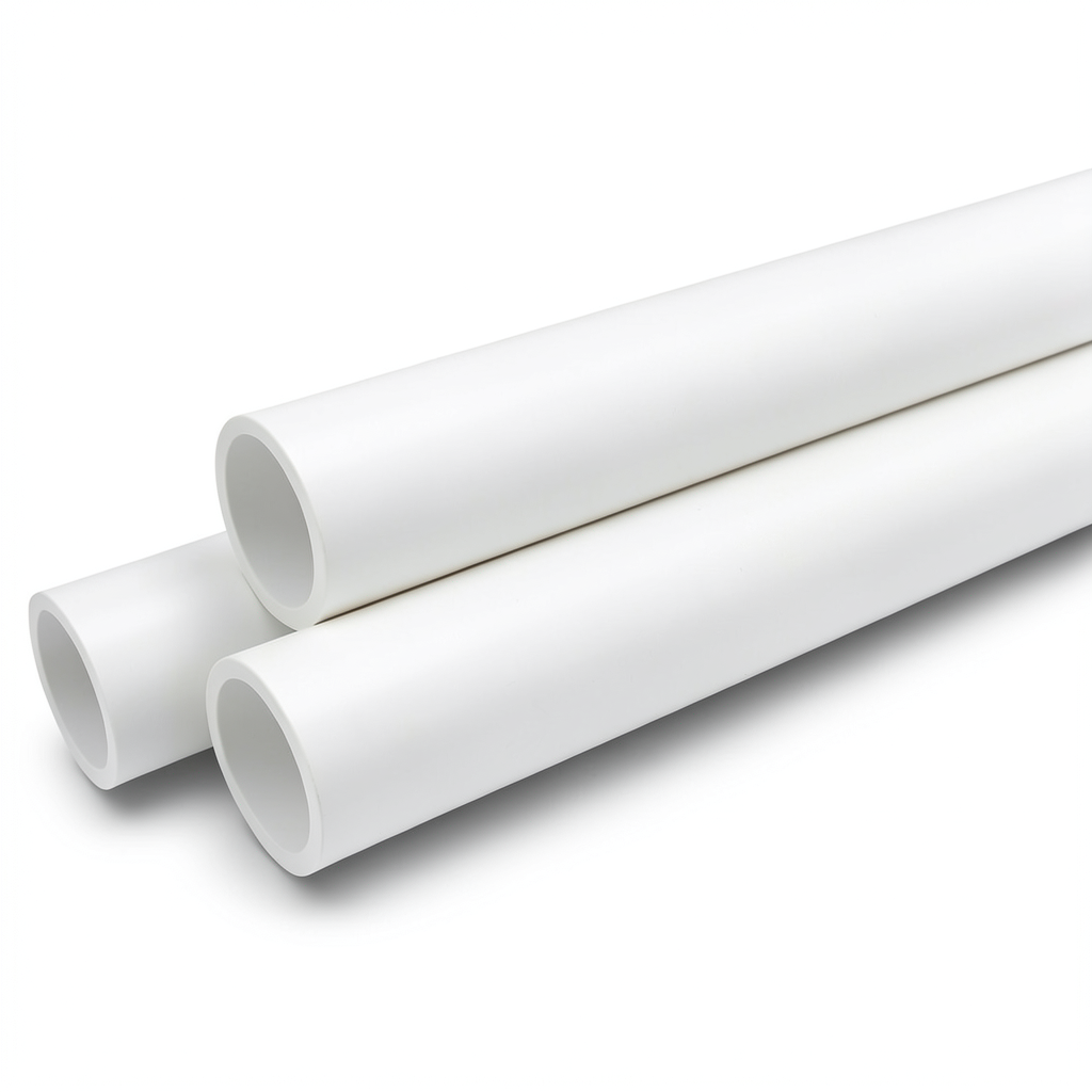 UPVC Pipes Sewage Systems Outside Diameter 200 mm Thickness 5.9 mm White