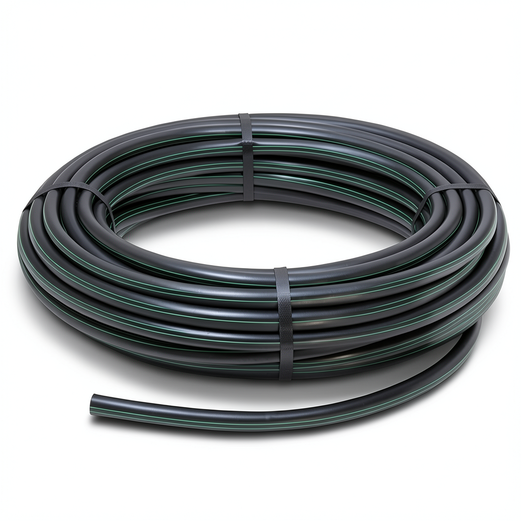 لفة أنابيب HDPE ضغط 10 بار PE 80 قطر خارجي 75 مم SDR 13.6 لون أسود