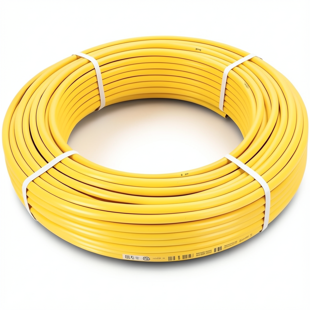 أنابيب HDPE PE 80 ضغط 10 بار قطر خارجي 110 مم سمك 8.1 مم لون أصفر | نيبروبلاست