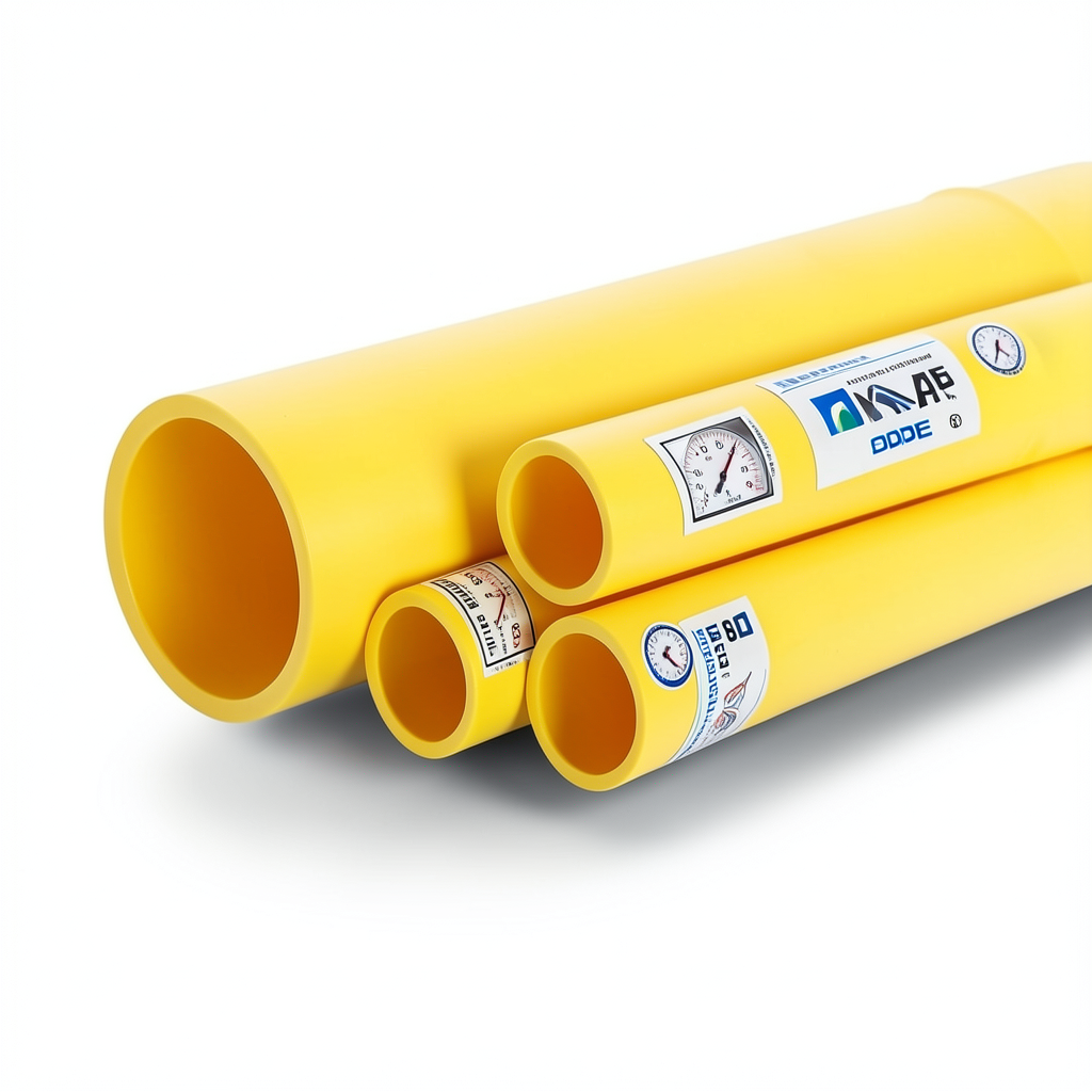 مواسير HDPE PE 80 ضغط 3.2 بار قطر خارجي 250 مم سمك 6.2 مم لون أصفر | نيبروبلاست