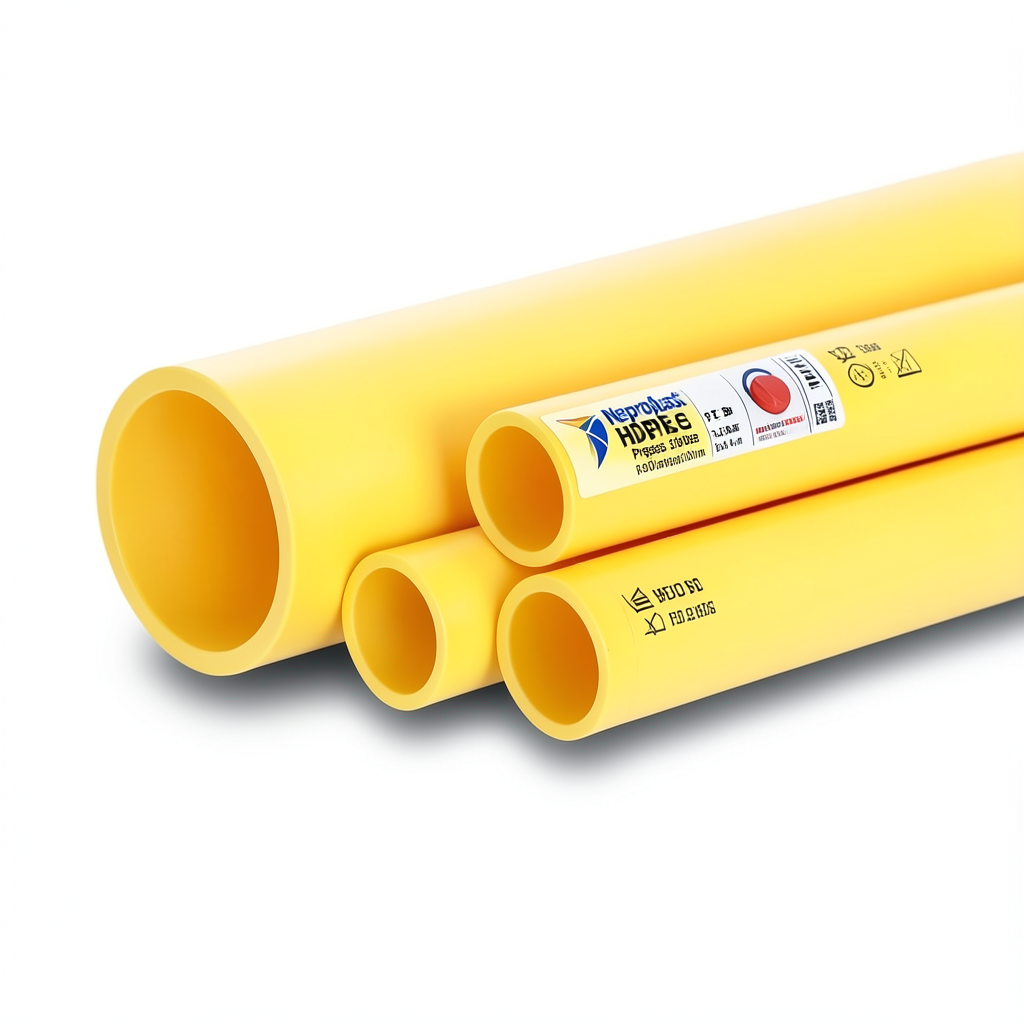 Neproplast HDPE Pipes PE 80 Pressure 3.2 Bar Outside Diameter 630 mm Thickness 15.4 mm Yellow | NEPROPLAST