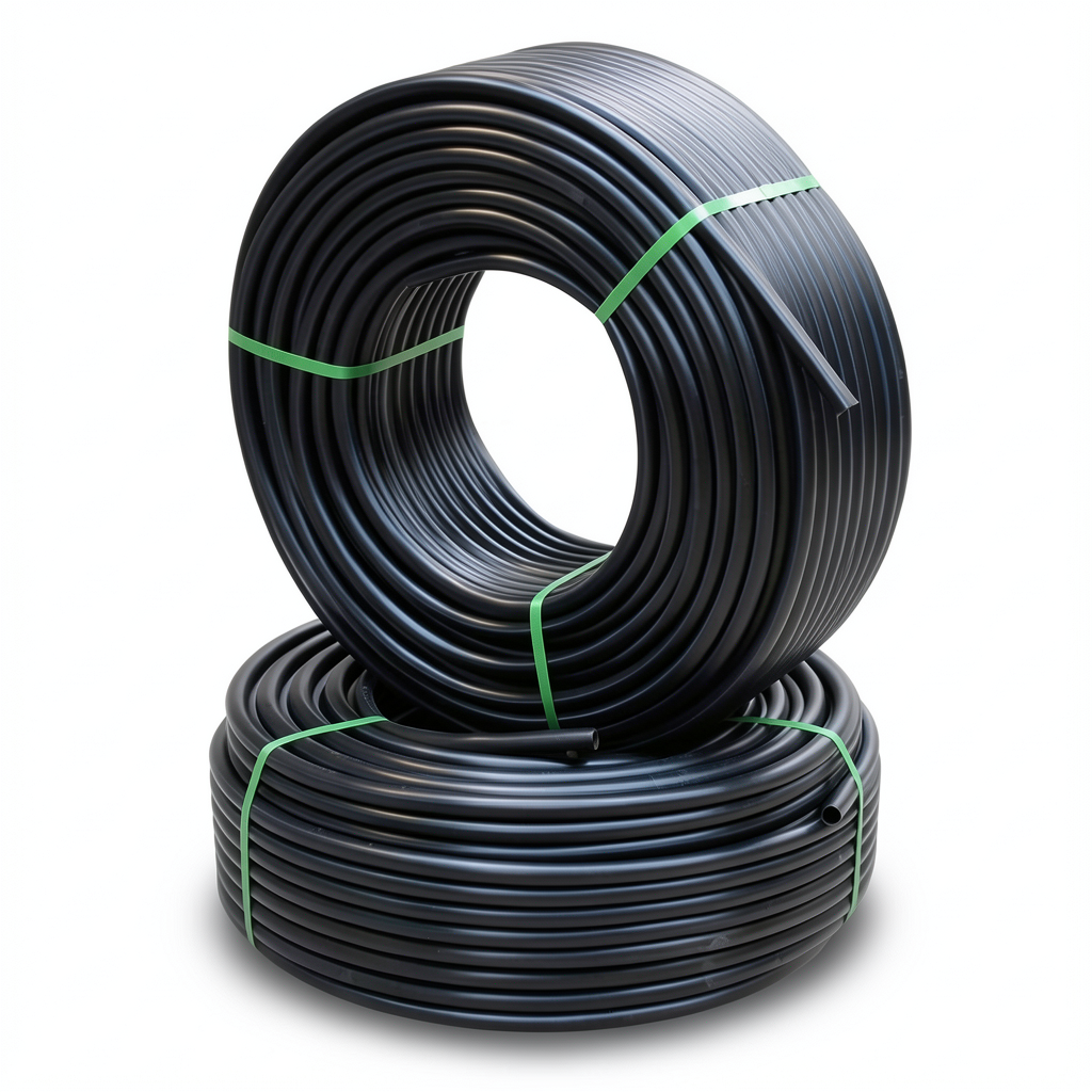 أنابيب HDPE PE 80 ضغط 10 بار قطر خارجي 20 مم سمك 1.8 مم لون أسود | نيبروبلاست