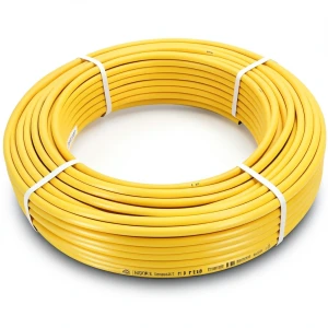 أنابيب HDPE PE 80 ضغط 10 بار قطر خارجي 50 مم سمك 3.7 مم لون أصفر | نيبروبلاست