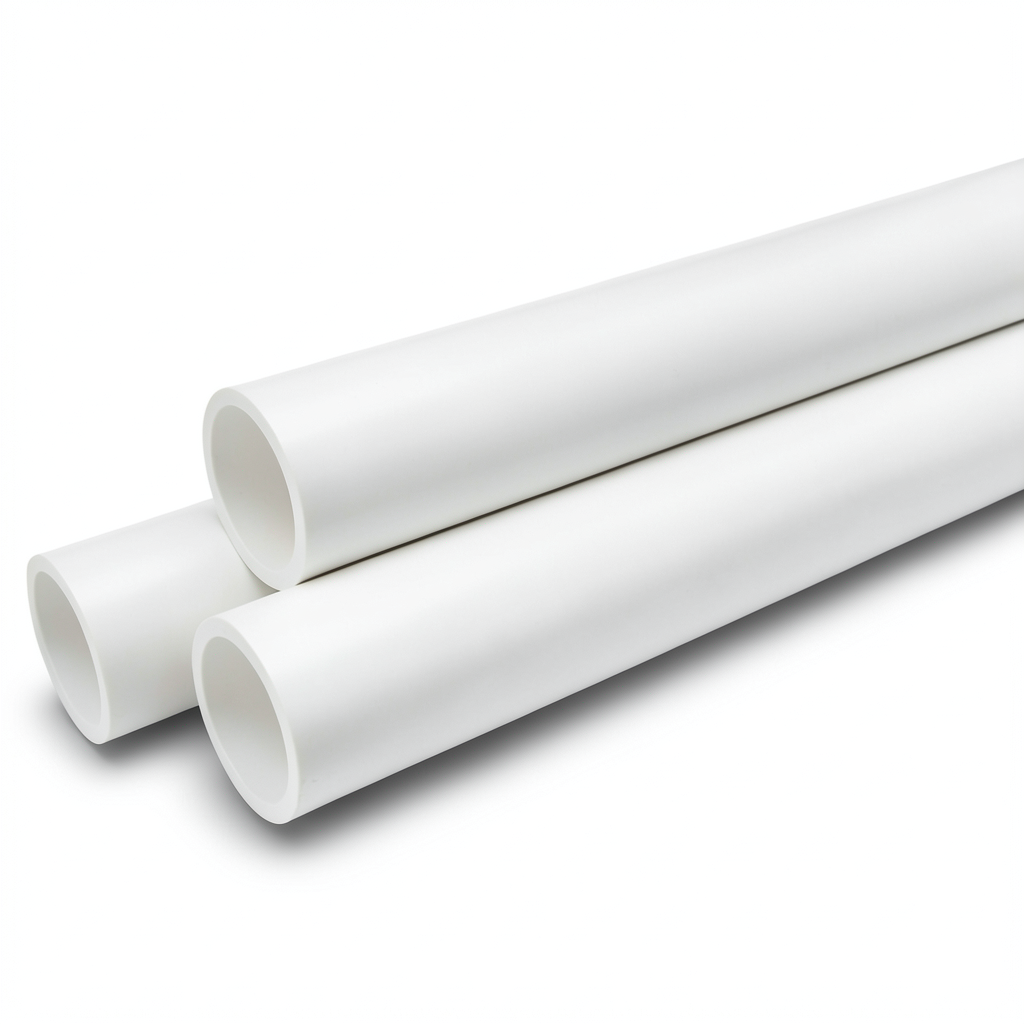 UPVC Pipes Sewage Systems Outside Diameter 400 mm Thickness 11.7 mm White