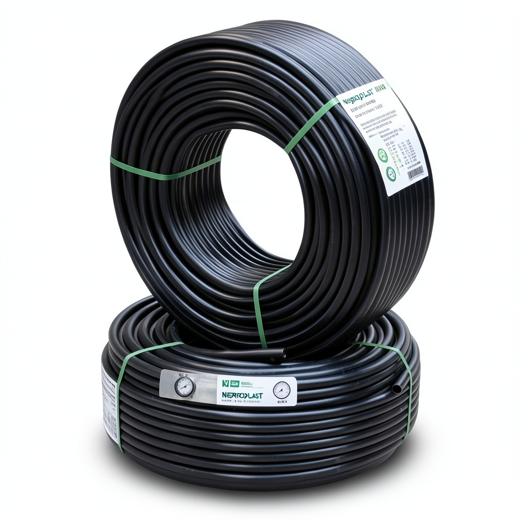 أنابيب HDPE نيبروبلاست PE 80 ضغط 10 بار قطر خارجي 32 مم سمك 2.4 مم لون أسود | نيبروبلاست