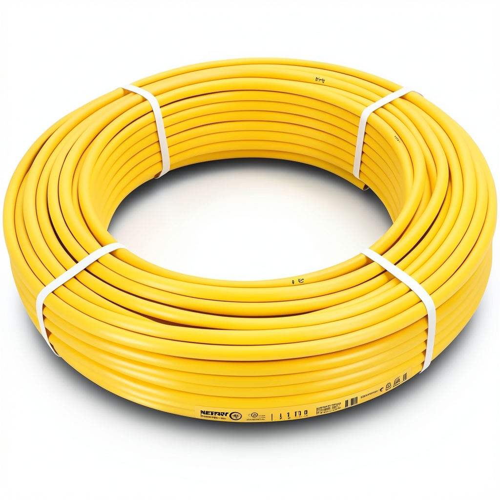 أنابيب HDPE PE 80 ضغط 10 بار قطر خارجي 75 مم سمك 5.6 مم لون أصفر | نيبروبلاست