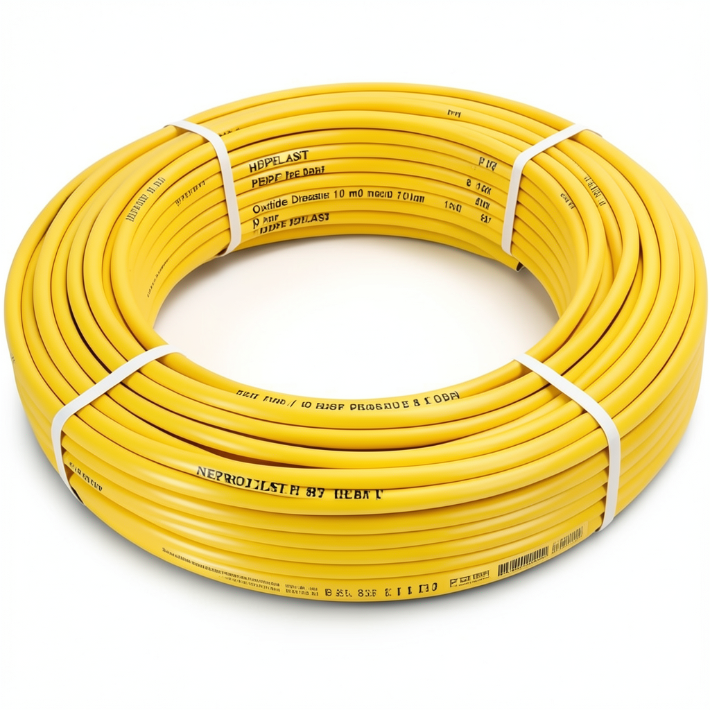 أنابيب HDPE PE 80 ضغط 10 بار قطر خارجي 110 مم سمك 8.1 مم لون أصفر | نيبروبلاست