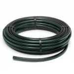 لفة أنابيب HDPE ضغط  15.9 بار [PE 63] قطر خارجي 20 مم  SDR 7.4  لون اسود مع خط اخضر | مصنع المنى