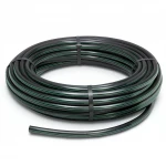 HDPE Plastic Coil Pipe  Nominal Pressure 15.9 Bar [PE 63] OD 50 mm  SDR 7.4  Color Black with Green Stripes | Almona Factory