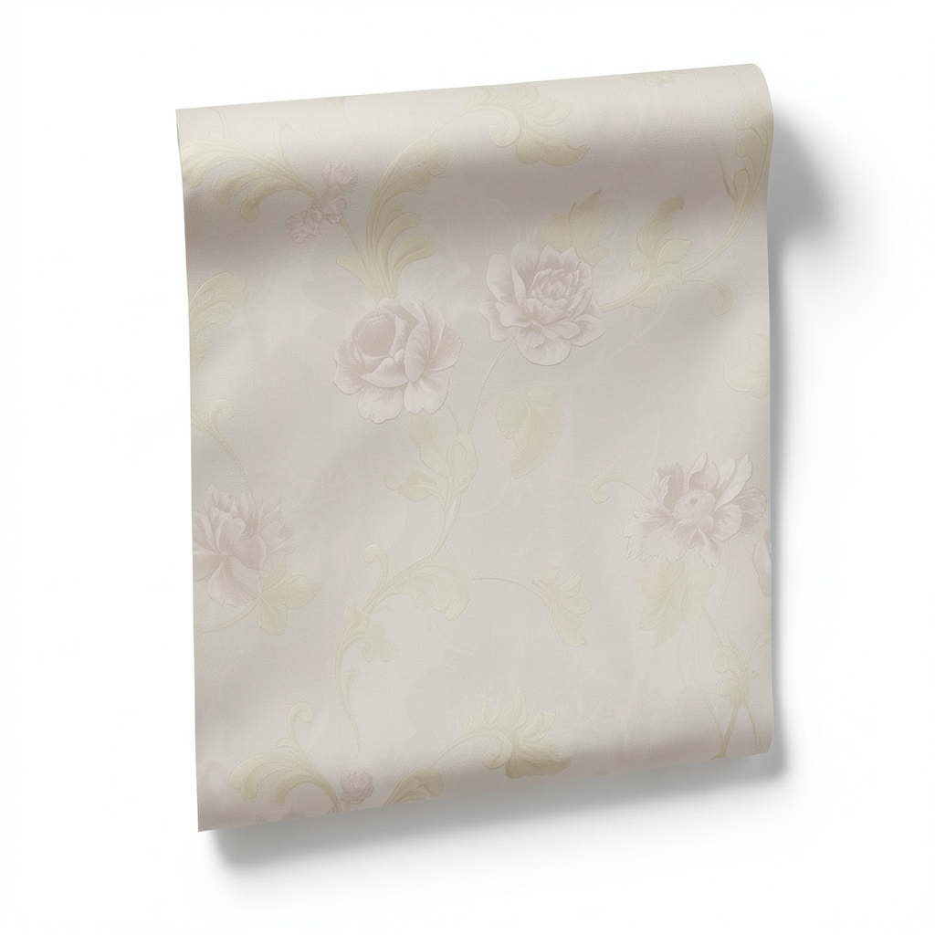 Floral Wallpaper 10m x 0.73m Beige Color, Model 56904