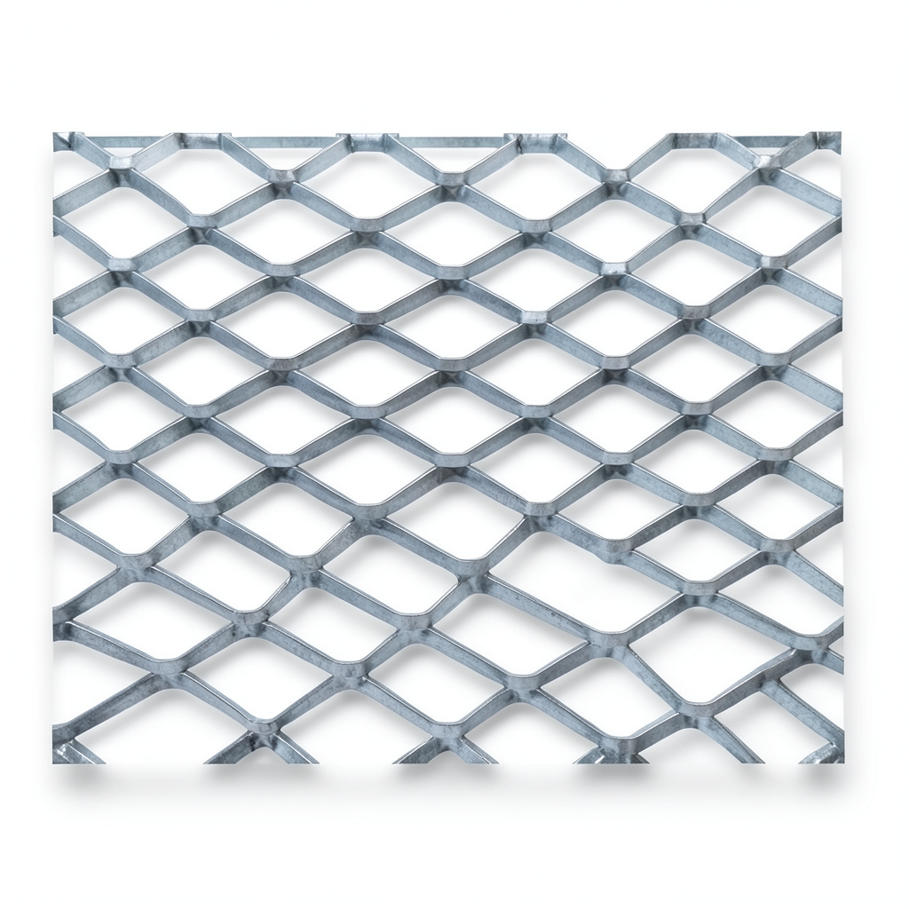 Galvanised Steel Expanded Metal Mesh Bahri Thickness 2 mm Width 2.44 m Length 4 m