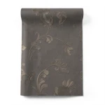 Floral Wall Decoration 10m x 0.73m Dark Beige