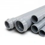مواسير بلاستيك UPVC الوطنية ضغط 12.5 بار قطر خارجي 160 مم سمك 7.7 مم لون رمادي