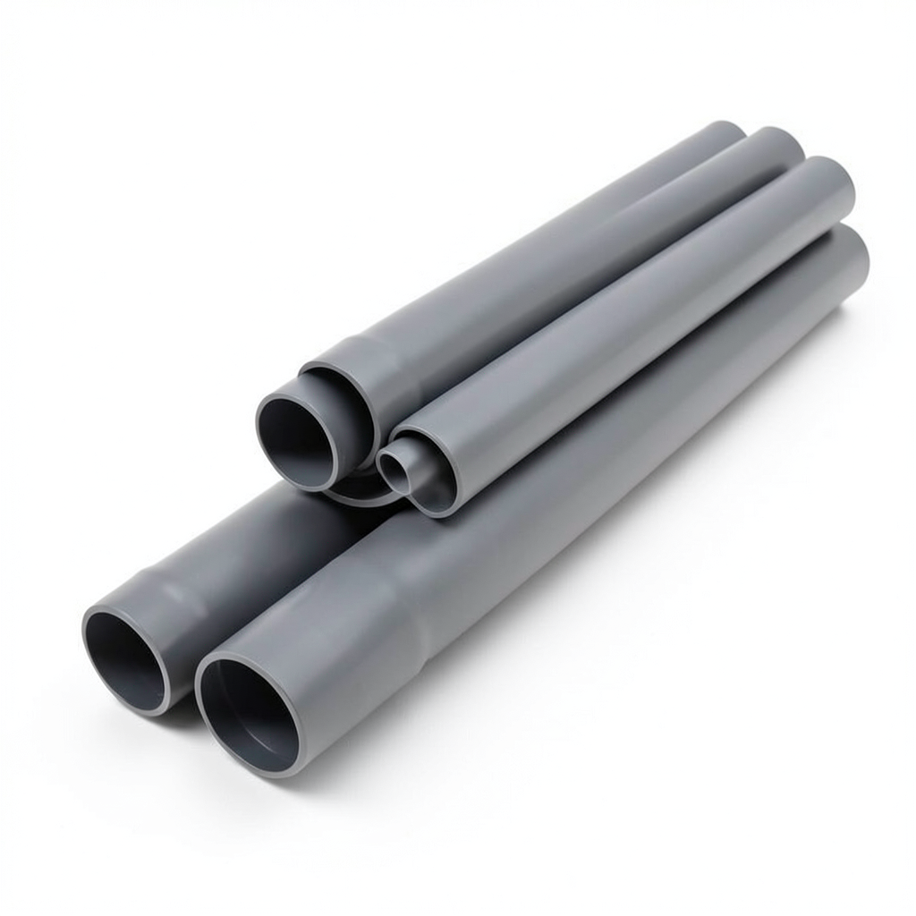 UPVC Pipes Nominal Pressure 6 Bar Outside Diameter 250 mm Thickness 7.3 mm Gray