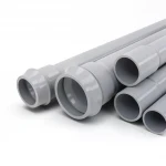 مواسير بلاستيك UPVC الوطنية ضغط 16 بار  قطر خارجي 160 مم سمك 9.5 مم لون رمادي
