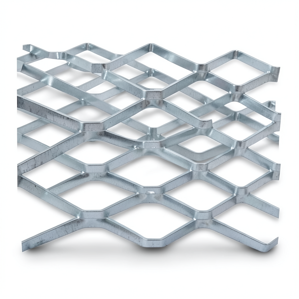 Galvanised Steel Expanded Metal Mesh Bahri Thickness 2.3 mm Width 2.44 m Length 4 m