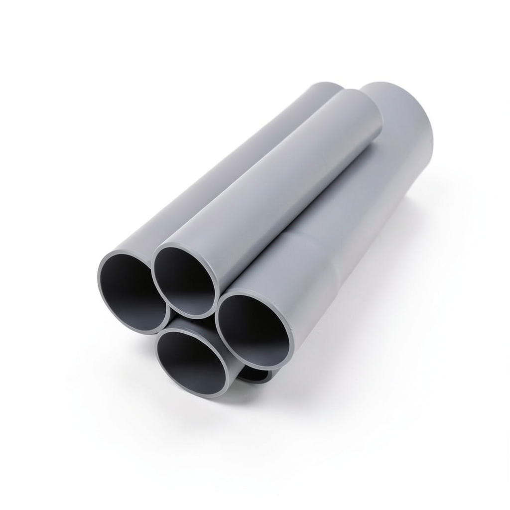 UPVC Pipes Nominal Pressure 6 Bar Outside Diameter 200 mm Thickness 5.9 mm Gray