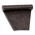 Italian Wallpaper Patterned Design Dark Brown, Size 10mx0.70m, Model 15030
