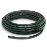 HDPE Plastic Coil Pipe  Nominal Pressure 10 Bar [PE 63] OD 110 mm  SDR 11  Color Black with Green Stripes | Almona Factory