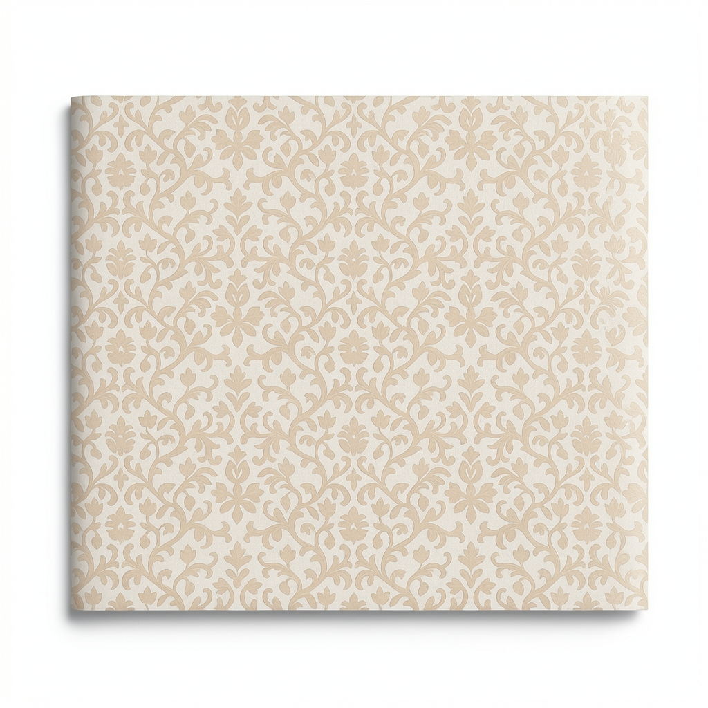 Italian Wallpaper Patterned Design Beige Color, Size 10mx0.70m, Model 15037